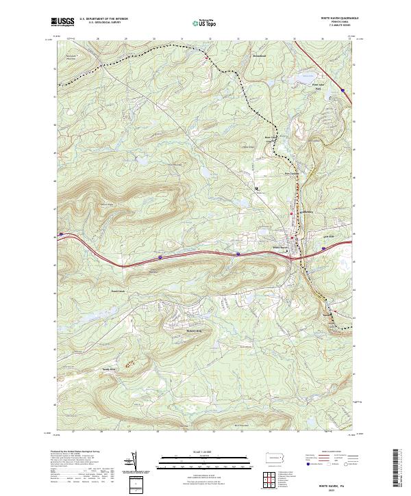 US Topo 7.5-minute map for White Haven PA