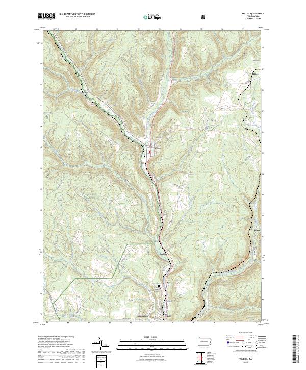 US Topo 7.5-minute map for Wilcox PA