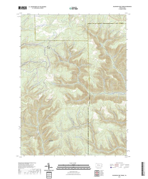 US Topo 7.5-minute map for Wildwood Fire Tower PA