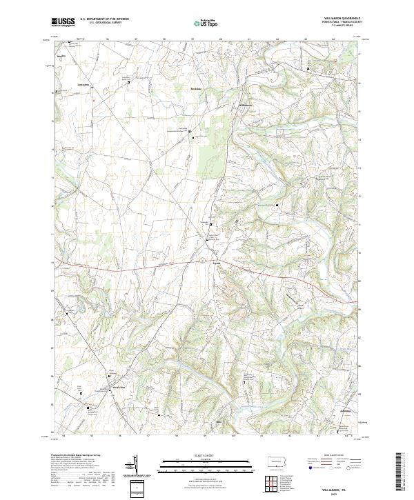 US Topo 7.5-minute map for Williamson PA