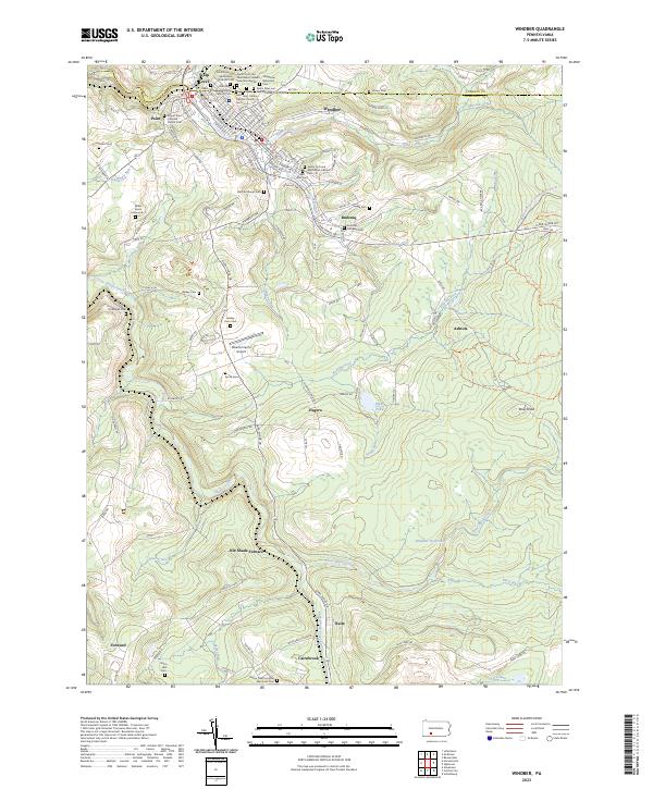 US Topo 7.5-minute map for Windber PA