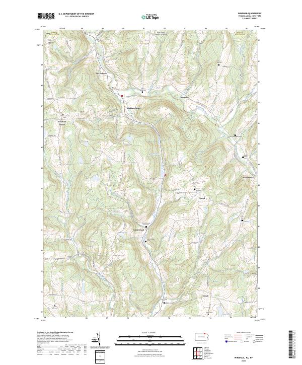 US Topo 7.5-minute map for Windham PANY