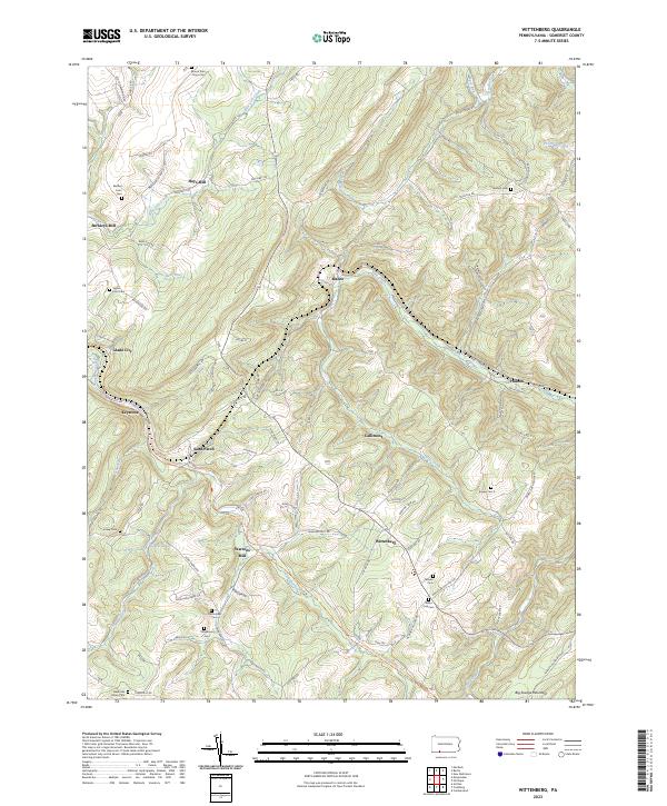 US Topo 7.5-minute map for Wittenberg PA