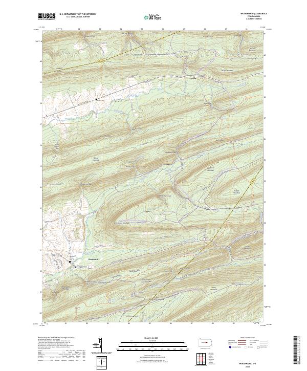 US Topo 7.5-minute map for Woodward PA