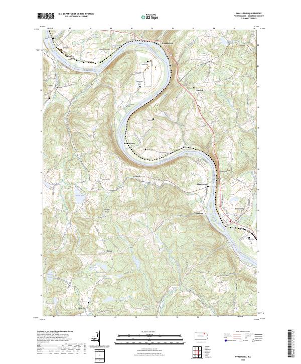 US Topo 7.5-minute map for Wyalusing PA