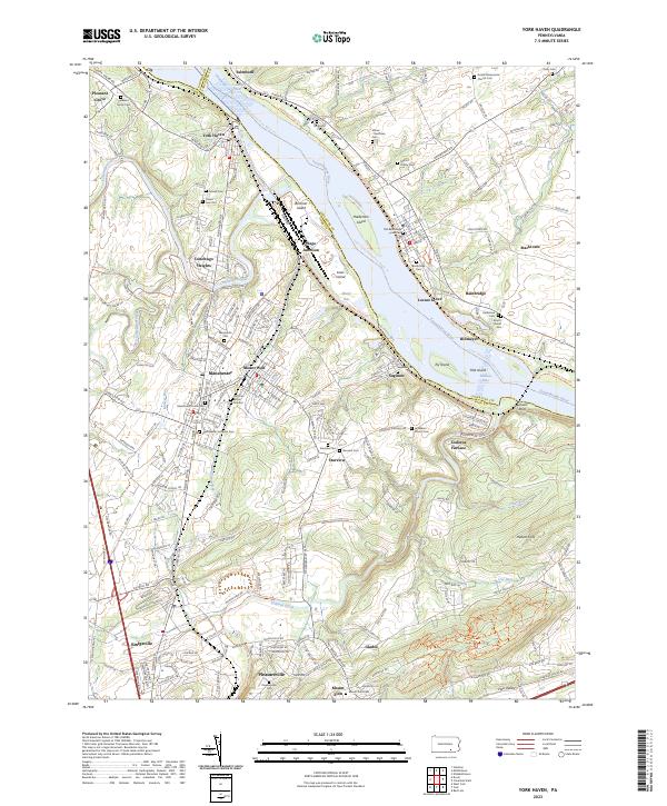 US Topo 7.5-minute map for York Haven PA