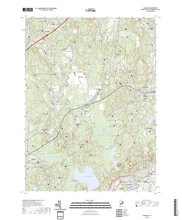 US Topo 7.5-minute map for Carolina RI