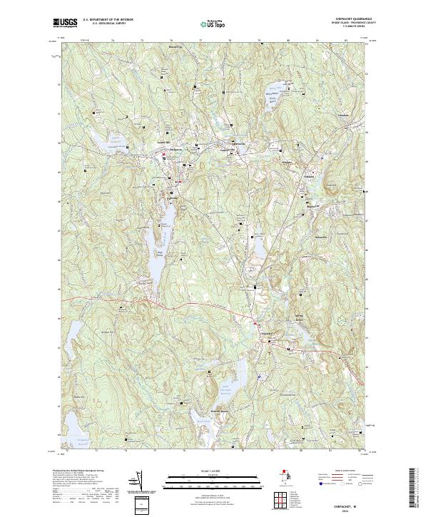 US Topo 7.5-minute map for Chepachet RI