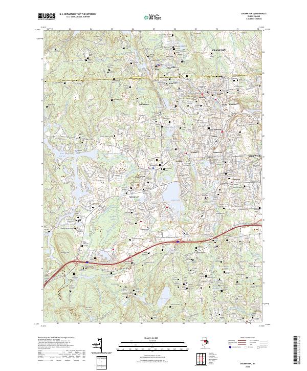 US Topo 7.5-minute map for Crompton RI