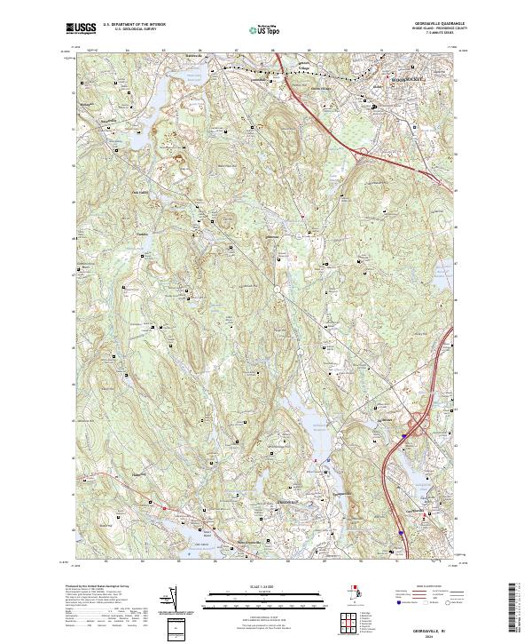 US Topo 7.5-minute map for Georgiaville RI