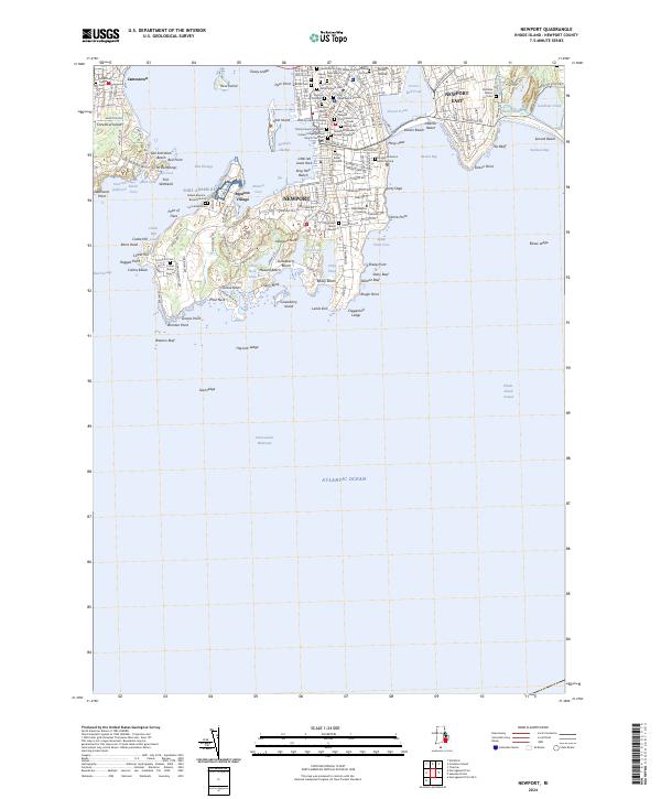 US Topo 7.5-minute map for Newport RI