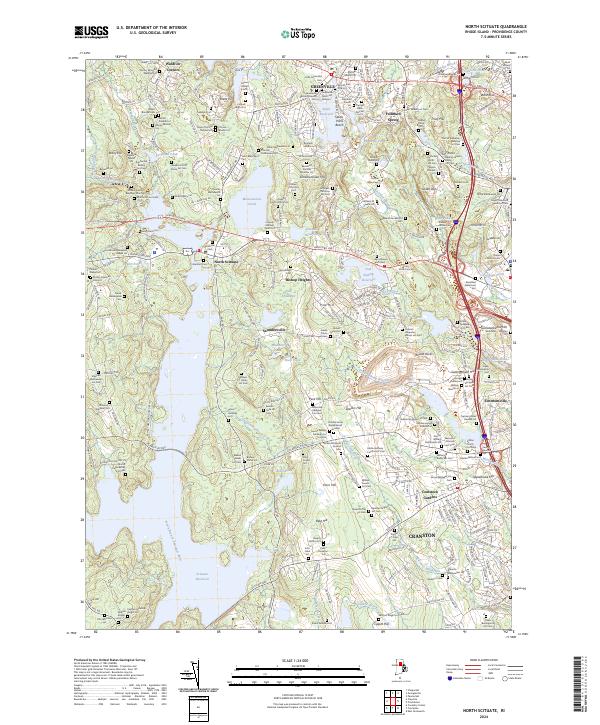 US Topo 7.5-minute map for North Scituate RI