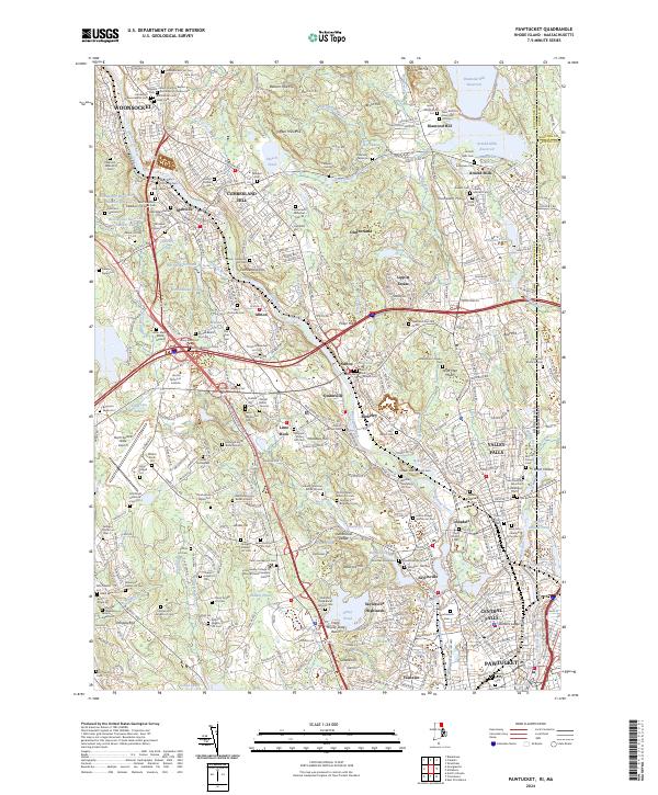 US Topo 7.5-minute map for Pawtucket RIMA