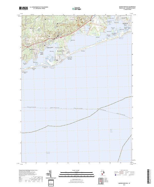 US Topo 7.5-minute map for Quonochontaug RI