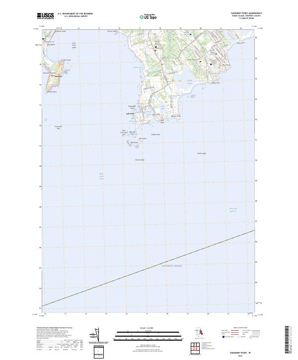 US Topo 7.5-minute map for Sakonnet Point RI