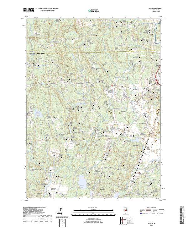 US Topo 7.5-minute map for Slocum RI