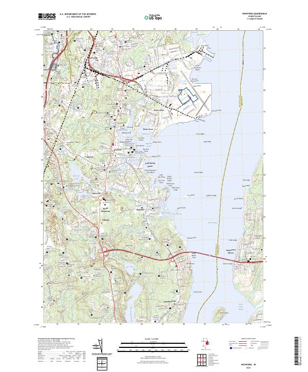 US Topo 7.5-minute map for Wickford RI