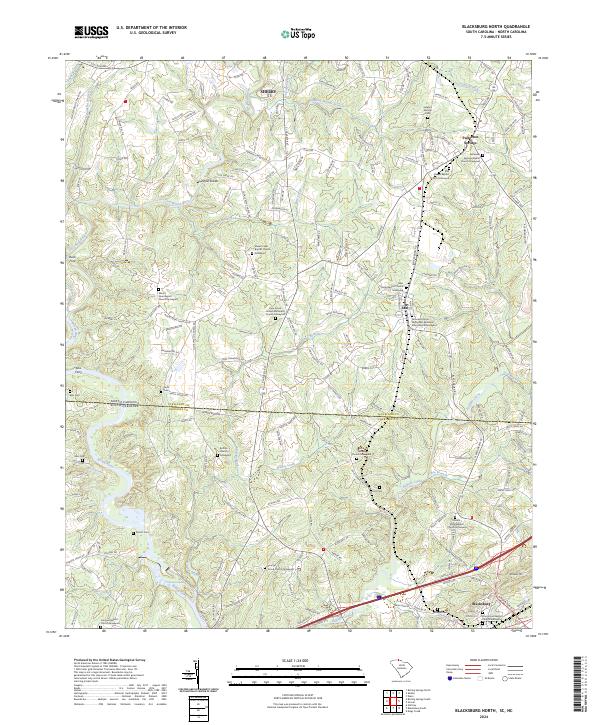 US Topo 7.5-minute map for Blacksburg North SCNC