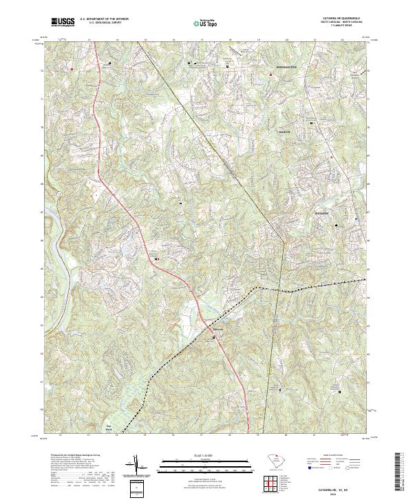 US Topo 7.5-minute map for Catawba NE SCNC