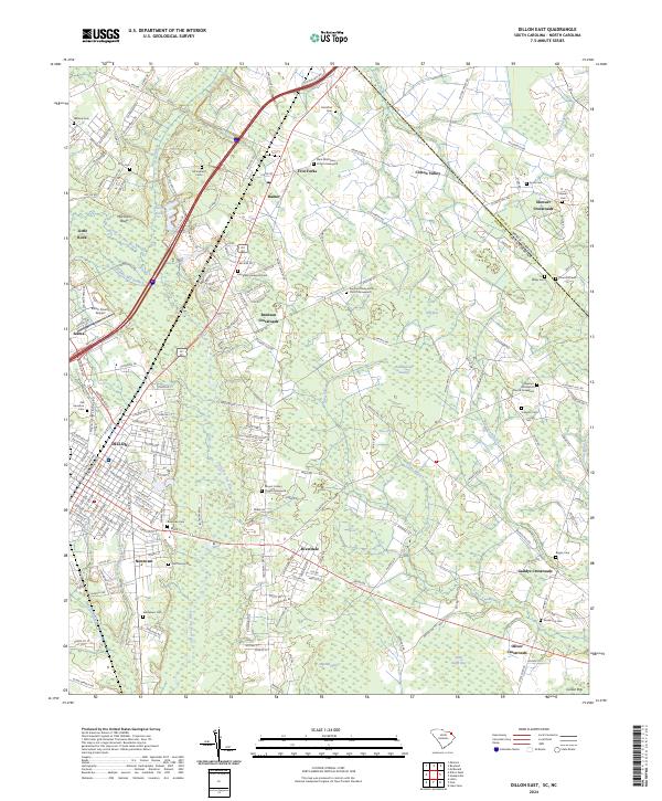 US Topo 7.5-minute map for Dillon East SCNC