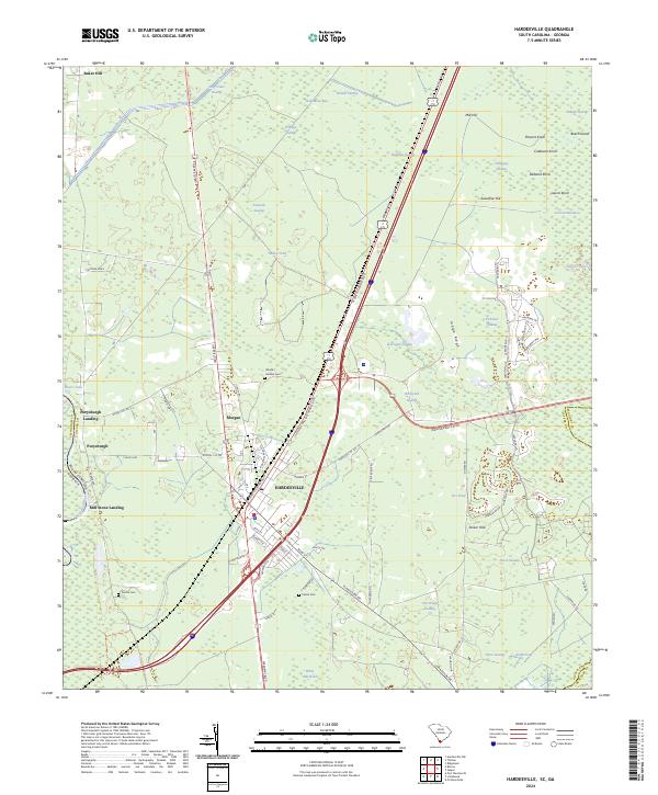 US Topo 7.5-minute map for Hardeeville SCGA