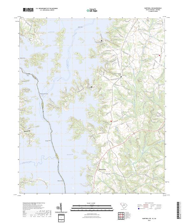 US Topo 7.5-minute map for Hartwell NE SCGA