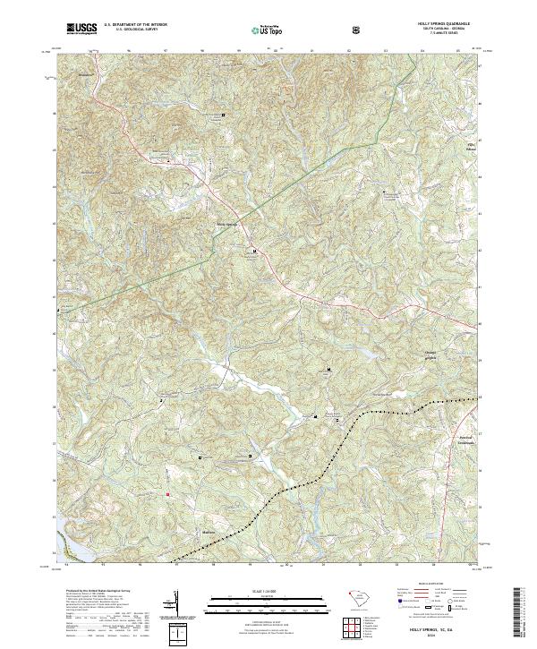 US Topo 7.5-minute map for Holly Springs SCGA