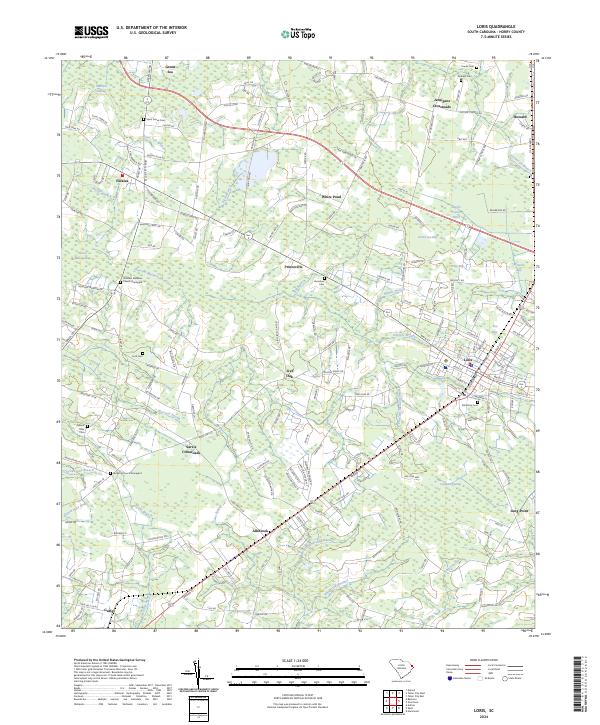 US Topo 7.5-minute map for Loris SC