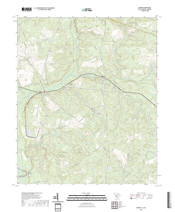 US Topo 7.5-minute map for Martin SCGA