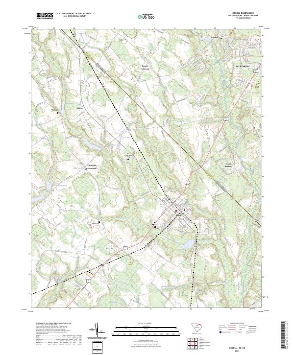 US Topo 7.5-minute map for McColl SCNC