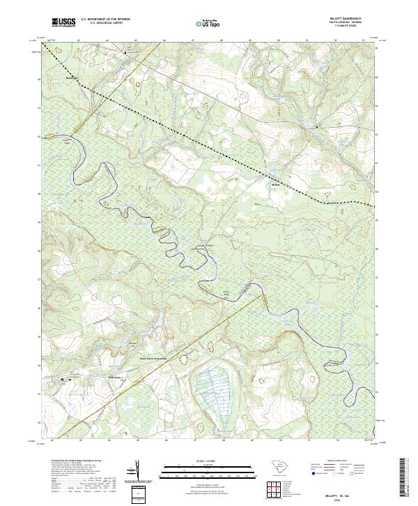 US Topo 7.5-minute map for Millett SCGA