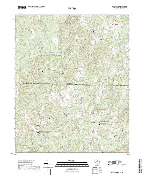 US Topo 7.5-minute map for Mount Croghan SCNC