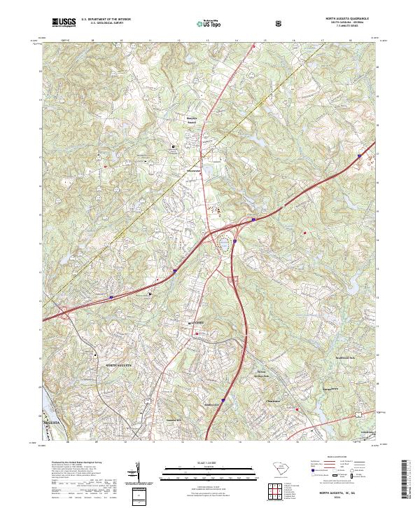 US Topo 7.5-minute map for North Augusta SCGA