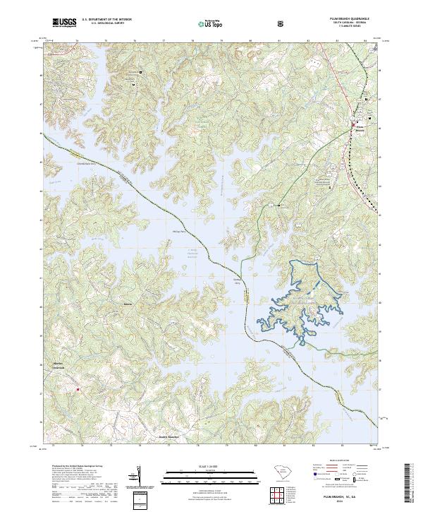 US Topo 7.5-minute map for Plum Branch SCGA