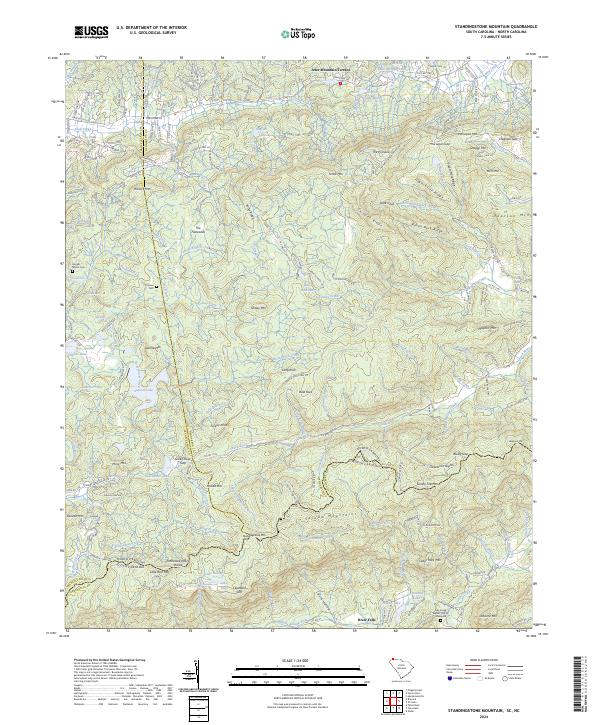 US Topo 7.5-minute map for Standingstone Mountain SCNC