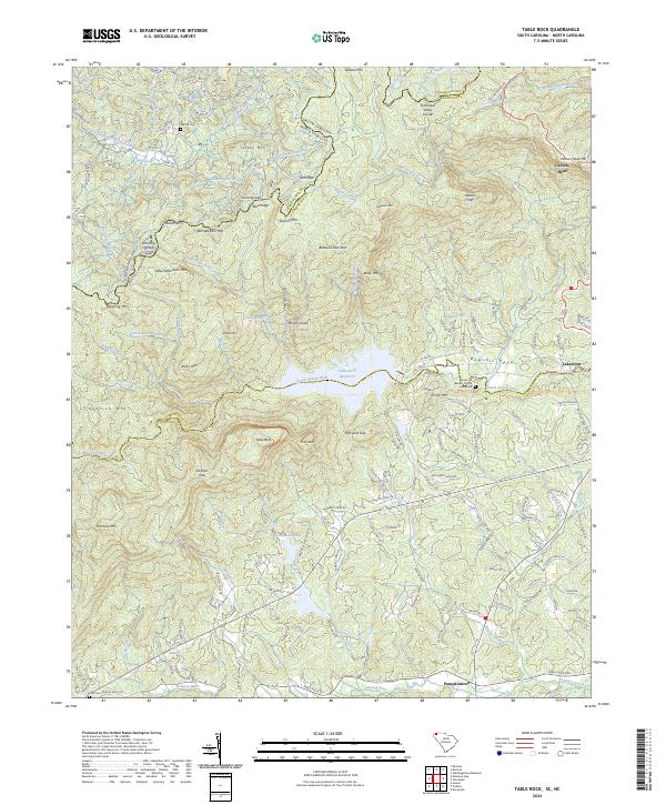 US Topo 7.5-minute map for Table Rock SCNC