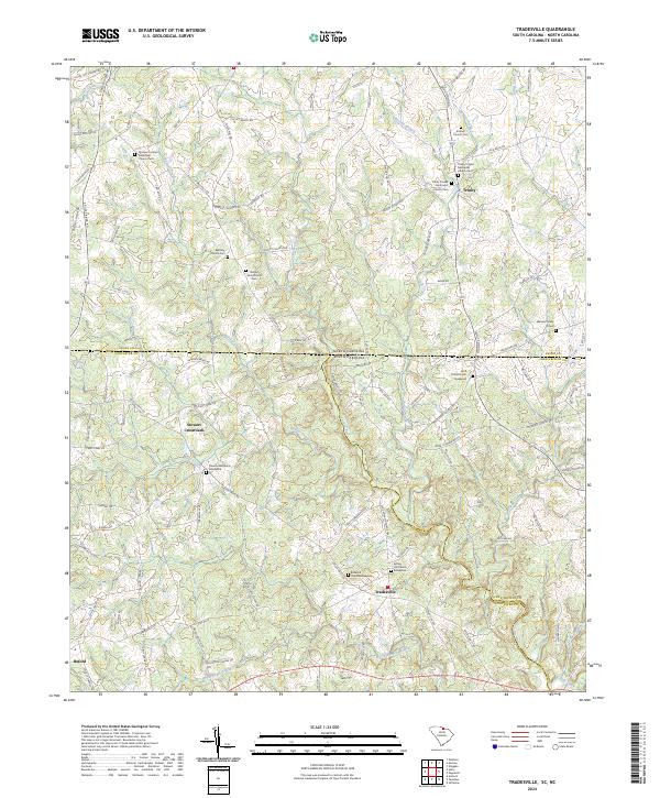 US Topo 7.5-minute map for Tradesville SCNC