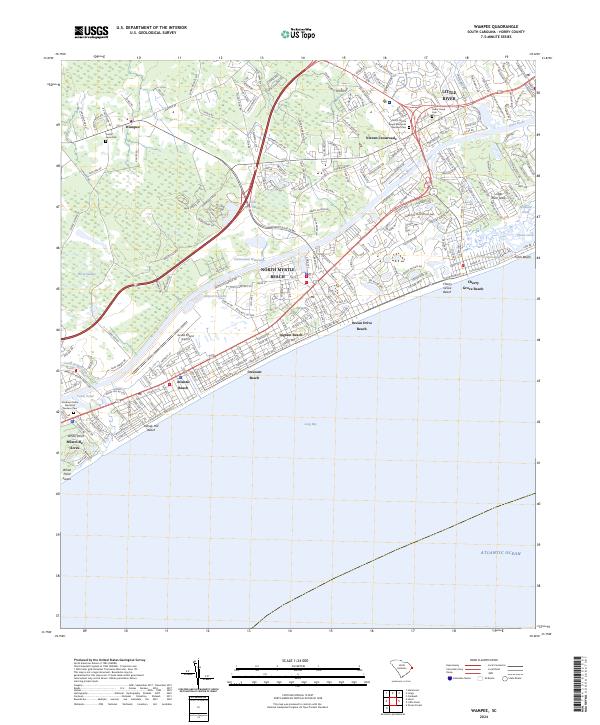 US Topo 7.5-minute map for Wampee SC