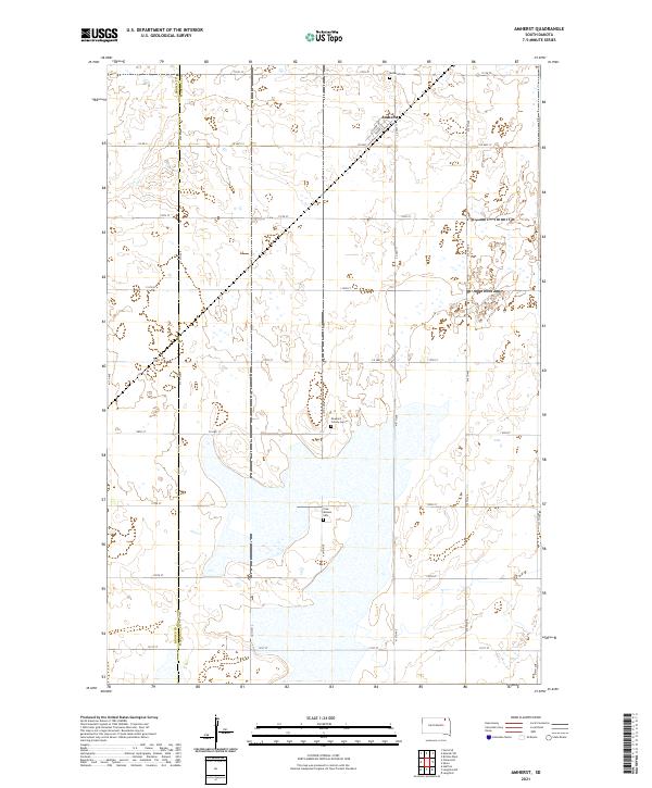 USGS US Topo 7.5-minute map for Amherst SD 2021