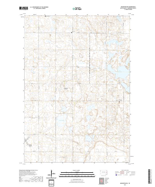 USGS US Topo 7.5-minute map for Arlington NE SD 2021