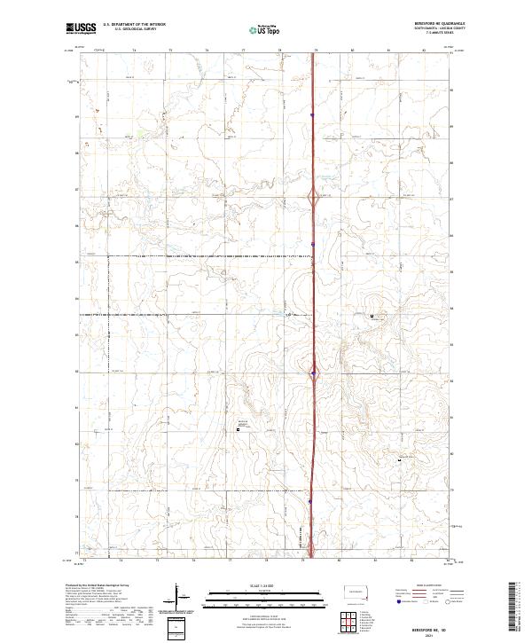 USGS US Topo 7.5-minute map for Beresford NE SD 2021