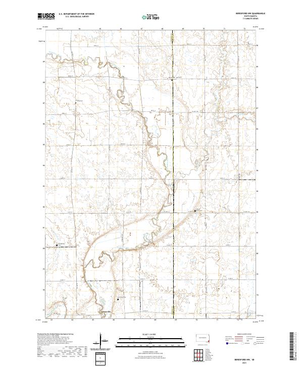 USGS US Topo 7.5-minute map for Beresford NW SD 2021