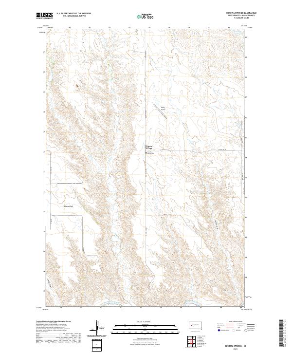 USGS US Topo 7.5-minute map for Boneita Springs SD 2021