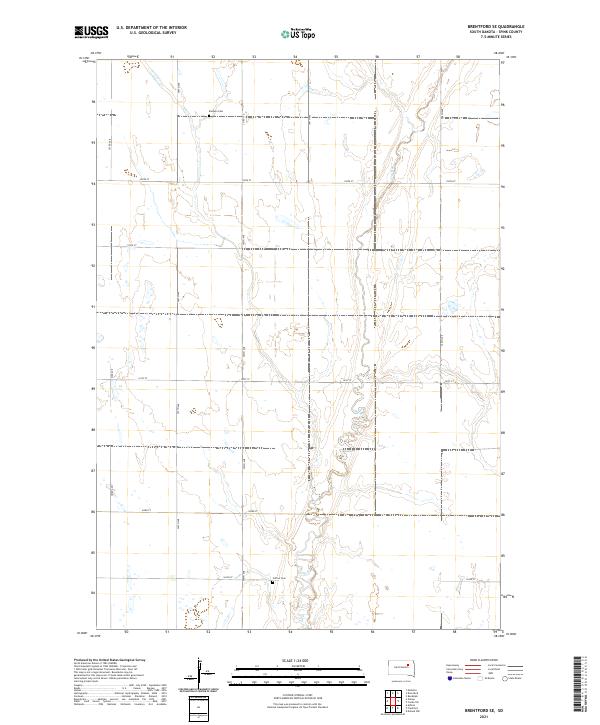 USGS US Topo 7.5-minute map for Brentford SE SD 2021