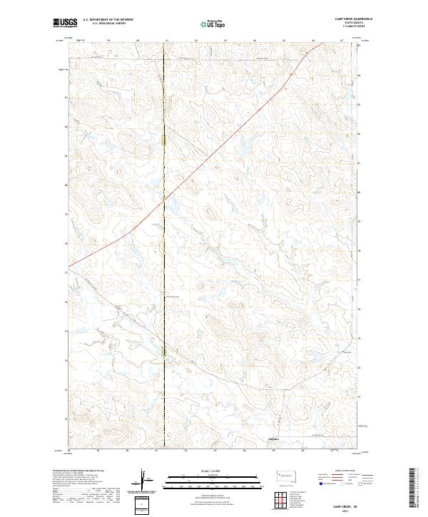 USGS US Topo 7.5-minute map for Camp Creek SD 2021