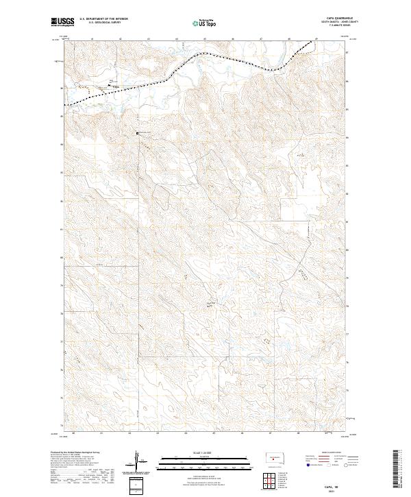 USGS US Topo 7.5-minute map for Capa SD 2021