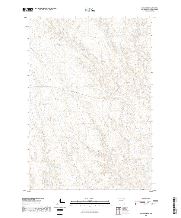 USGS US Topo 7.5-minute map for Charlie Creek SD 2021