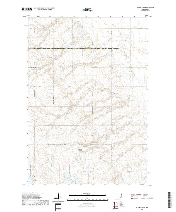 USGS US Topo 7.5-minute map for Clear Lake NE SD 2021