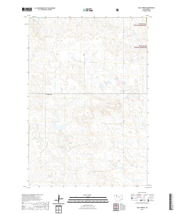 USGS US Topo 7.5-minute map for Coal Springs SD 2021