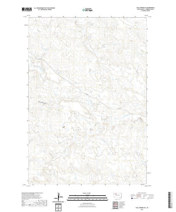 USGS US Topo 7.5-minute map for Coal Springs SE SD 2021